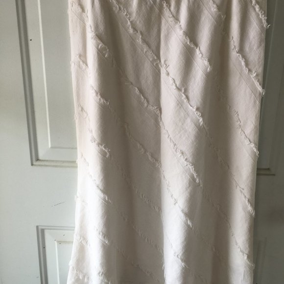 White midi skirt, size Medium/10 - Picture 1 of 3